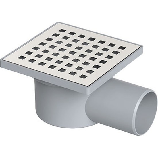 Krom Yer Süzgeci 10*10 Yandan Çıkış Q50 (100/Koli)